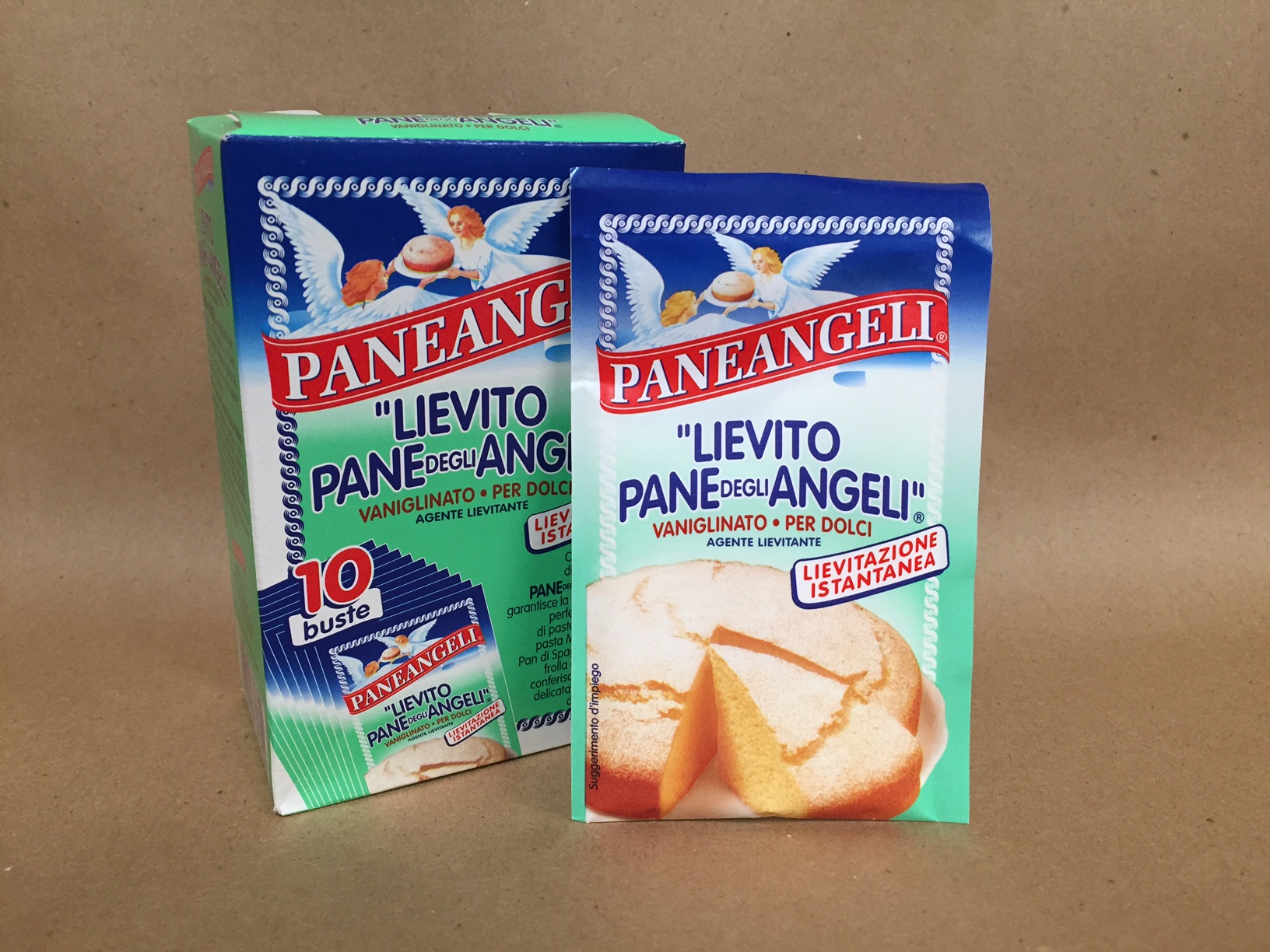 Paneangeli Lievito Vanigliato Per Dolci - Pane Degli Angeli Yeast - 3 count  each - Pack of 4