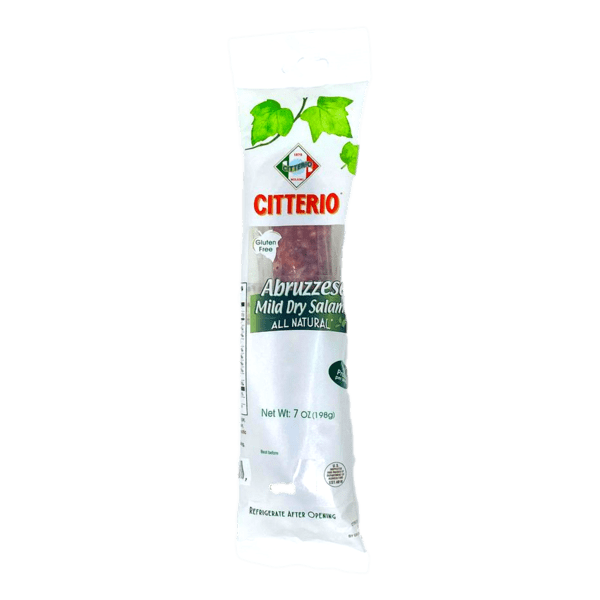 Citterio Abruzzese Dry Sweet Sausage - Bova Foods
